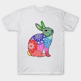 Rainbow rabbit mandala T-Shirt